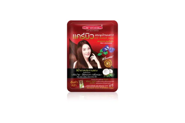 CAREBEAU Hair Color Shampoo , Red Brown - 20 ml