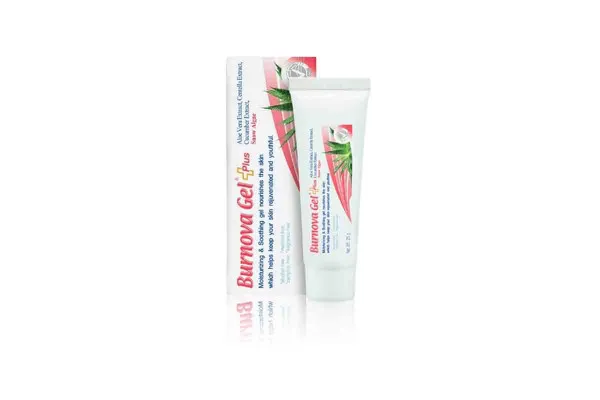 BURNOVA Aloe Vera Gel Plus, Rejuvenated & Youthful Skin (Pink) - 70 g