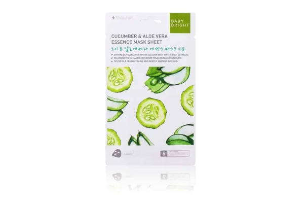BABY BRIGHT Mask Sheet, Cucumber & Aloe Vera - 20 g