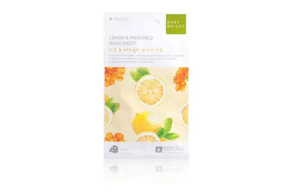 BABY BRIGHT Mask Sheet, Lemon & Merigold - 20 g