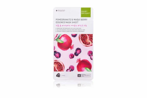 BABY BRIGHT Mask Sheet, Pomegranate & Maqui Berry - 20 g
