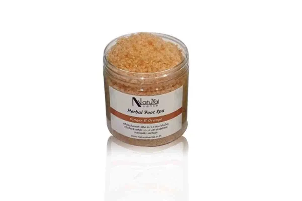 NATURAL SENSE Herbal Foot Salt Spa Aroma, Ginger & Orange - 400 ml