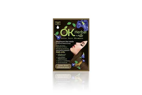 OK HERBAL Color Care Shampoo, Golden Brown - 30 g