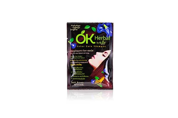 OK HERBAL Color Care Shampo, Dark Brown - 30 g