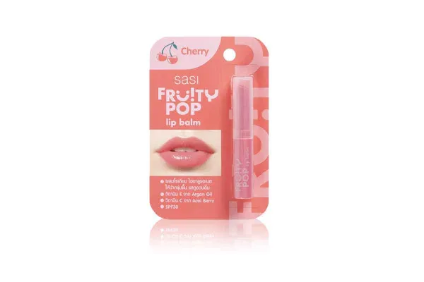 SASI Fruity Pop Lip Balm, Cherry - 1.5 g
