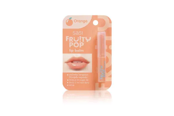 SASI Fruity Pop Lip Balm, Orange - 1.5 g