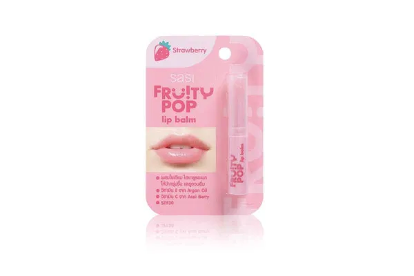 SASI Fruity Pop Lip Balm, Strawberry - 1.5 g