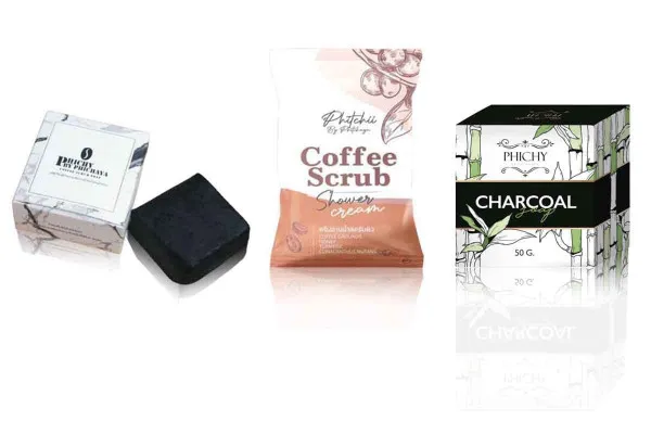 PHICHY Scrub Soap,  Shower Cream and Charcoal Soap