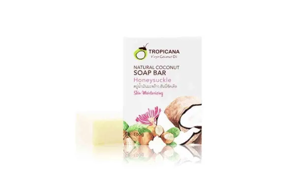 TROPICANA Natural Coconut Soap Bar, Honeysuckle - 100 g