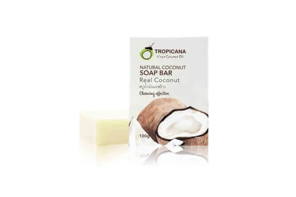 TROPICANA Natural Coconut Soap Bar, Real Coconut - 100 g