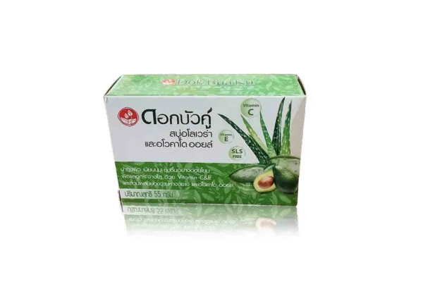 TWIN LOTUS Aloe Vera & Avocado Oil Herbal Soap - (55 g x 4 pcs)