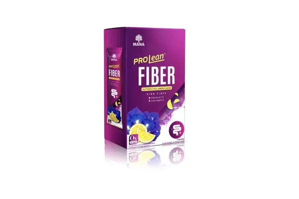 MANA Prolean Fiber Powder Drink, Butterfly Pea Lemon Flavor - 15 g x 5 sachets