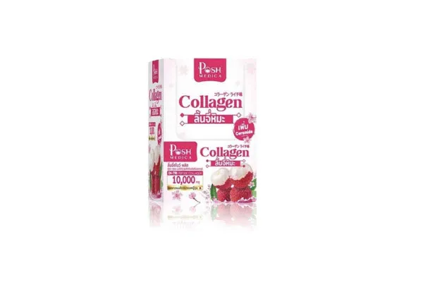 POSH MEDICA Lychee Di-Tri Peptide Collagen 10,000 mg - 18g x 6 sachets