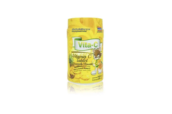 VITA-C Vitamin C Tablet 25 mg, Pineapple Flavour - 1000 tablets