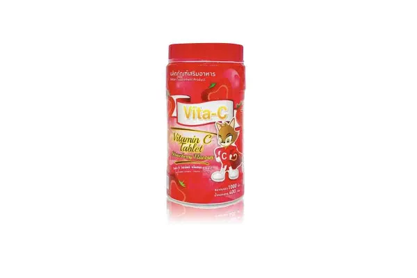 VITA-C Vitamin C Tablet 25 mg, Strawberry Flavour - 1000 tablets