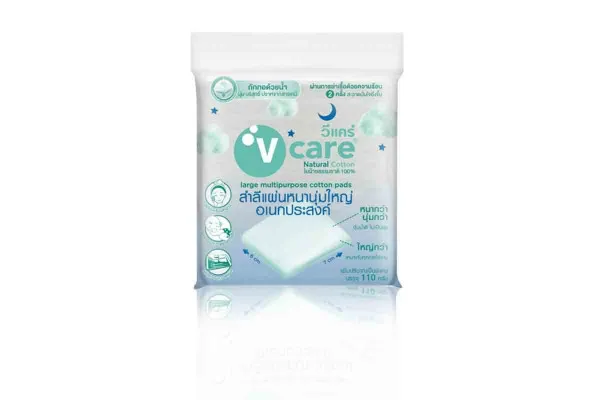 V CARE Large Multipurpose Cotton Pads - 110 g