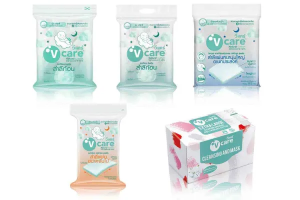 V CARE 100% Natural Cotton Balls 