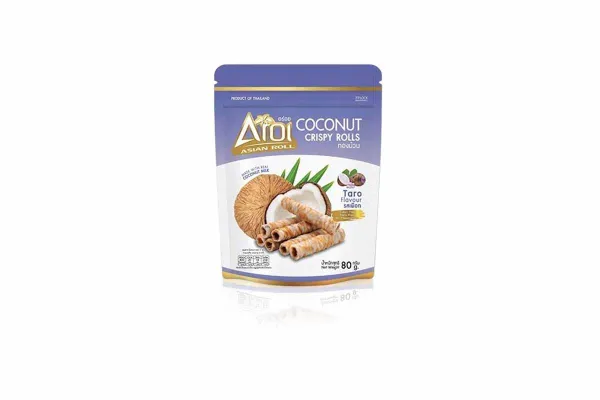 AROI, Coconut Crispy Rolls Taro - 80 g