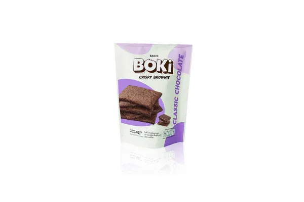 BOKI Crispy Brownie Bar, Classic Chocolate - 40 g