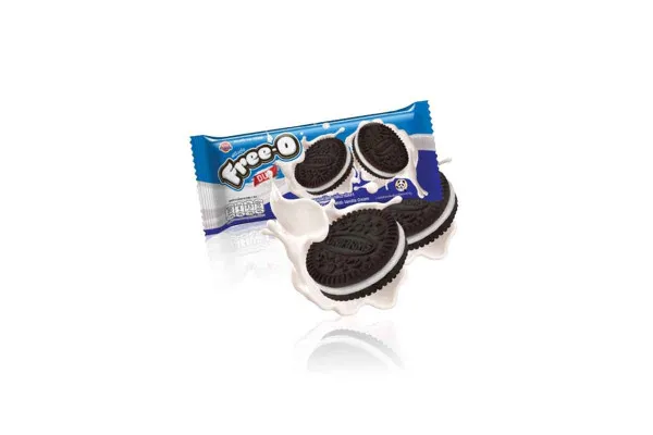 FREE-O Duo Sandwich Chocolate Cookie, Vanilla Cream - 384 g (16 g x 24 pcs)