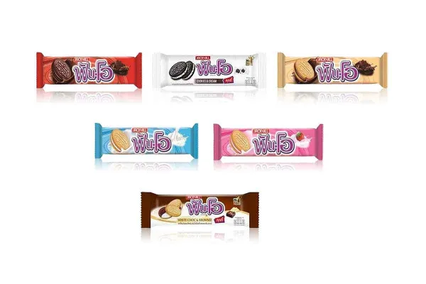 FUN-O Sandwich Cookies Filled with Various Cream Flavors