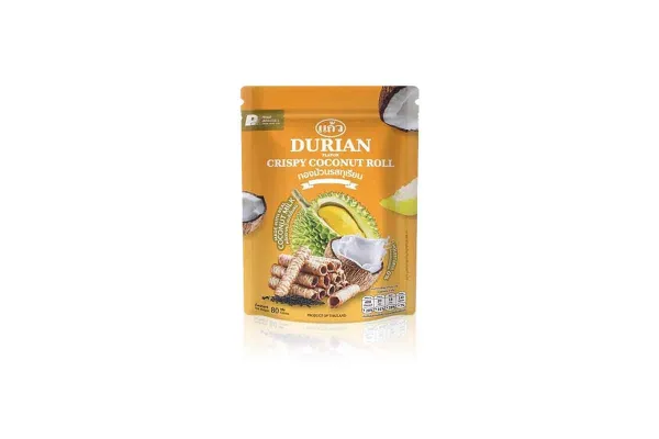 KAEW Coconut Roll, Durian - 80 g