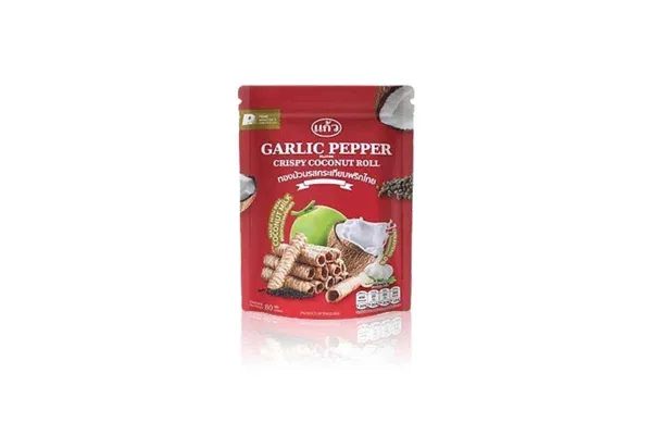 KAEW Coconut Roll, Garlic Pepper - 80 g