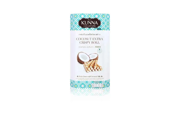 KUNNA Crispy Roll with Cream Filling, Coconut - 70 g