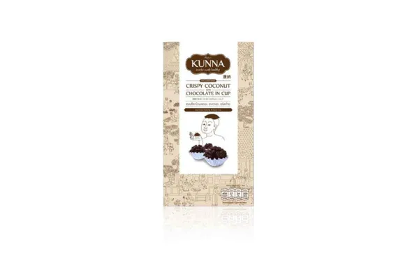 KUNNA Coconut Crispy Rolls, Crispy Coconut with Milk Chocolate in Cup - 90 g