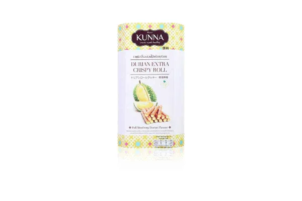KUNNA Crispy Roll with Cream Filling, Durian - 70 g