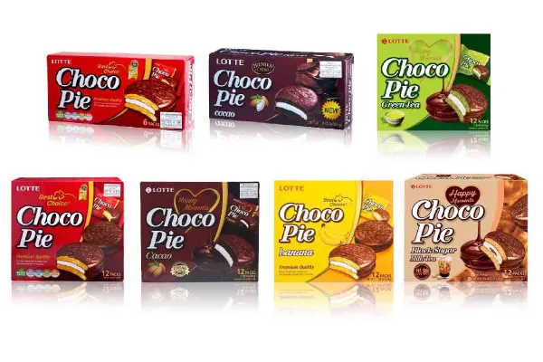 LOTTE CHOCO PIE with Variety of Flavors