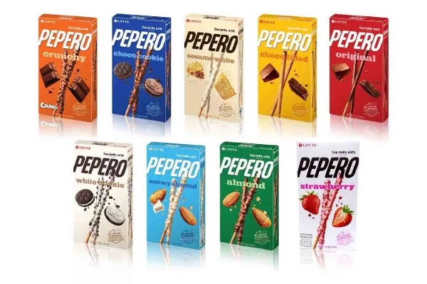 LOTTE PEPERO Chocolate Coated Biscuit Stick with Almond