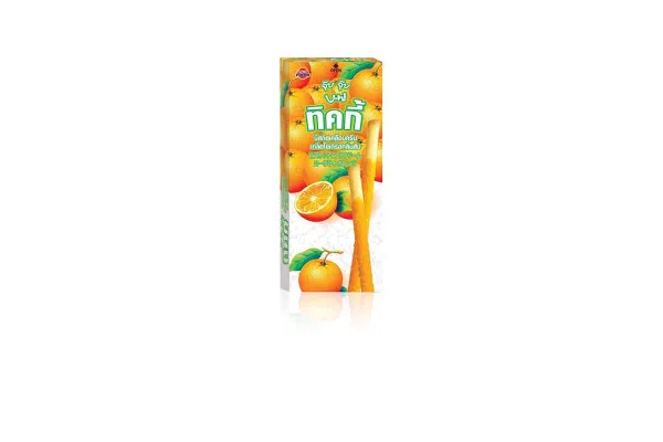 TICKY Coated Biscuit, Orange with Yogurt Flake - 216 g (18 g x 12 pcs)