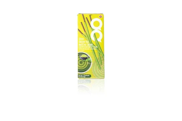 QQ Cocoa Biscuit, Coated Green Tea Matcha Cream - 192 g (16 g x 12 Pcs)