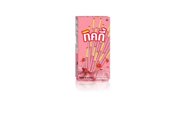 TICKY Coated Biscuit, Strawberry - 96 g (8 g x 12 pcs)