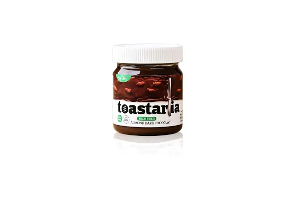 TOASTARIA Heathy & Flavorful Bread Spread, Almond Dark Chocolate - 200 g x 24 bottles