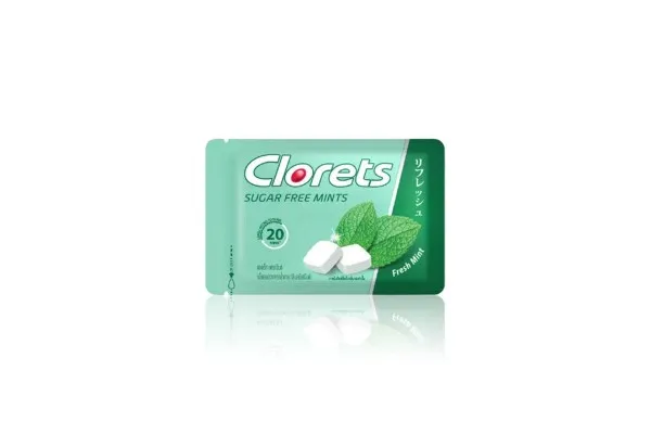 CLORETS, Clear Mint Tablet Frech Mint - 22 tablets