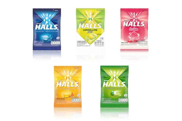HALLS Candy in Bag Wholesale Price Thailand Origin
