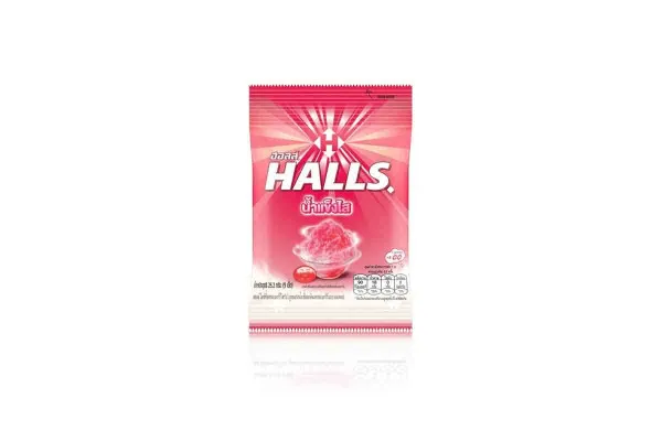 HALLS Candy in Bag, Icy Strawberry Syrup - 9s