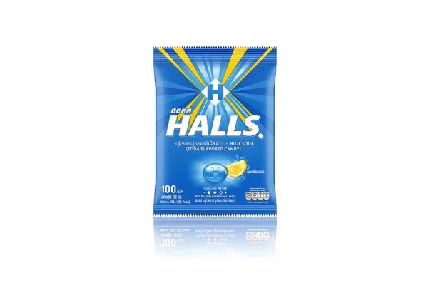 HALLS Candy In Bag, Blue Soda - 100s