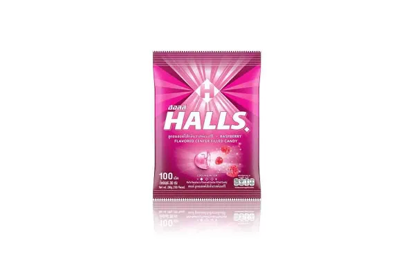 HALLS Candy In Bag, Raspberry - 100s 