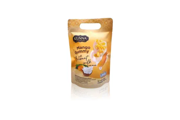KUNNA Mango Gummy, Coconut Milk Coated - 120 g