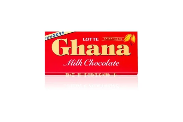 LOTTE Ghana, Milk Chocolate - 50g