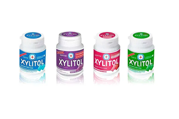 LOTTE Xylitol Sugar Free Gum in Bottle.