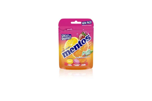 MENTOS Resealable Bag, Fuit - 48.6 g
