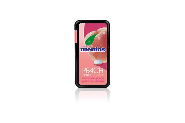 Mentos Sugar Free, Peach Mint - 21 g