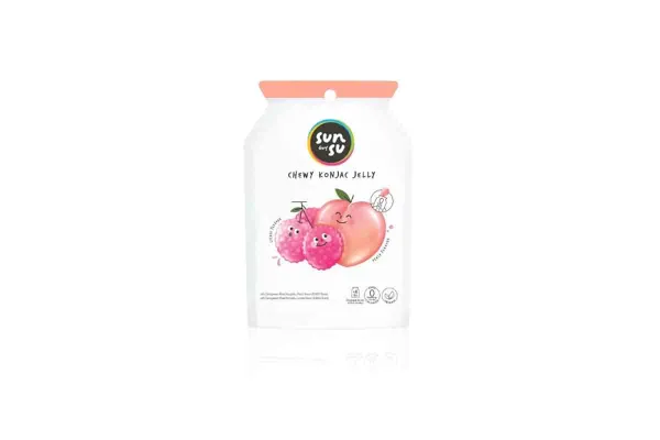 SUNSU Fully Jelly Drink, Peach & Lychee - 96 g