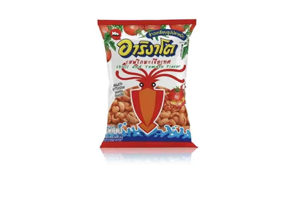 ARINGATO Cuttlefish Cracker, Chilli and Tomato Flavor - 55 g