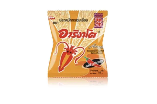 ARINGATO Seasoned Cuttlefish Cracker, Spicy Flavor - 35 g