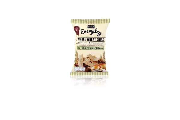 DE LA LITA, Whole Wheat Chips Sour Cream & Onion - 30 g